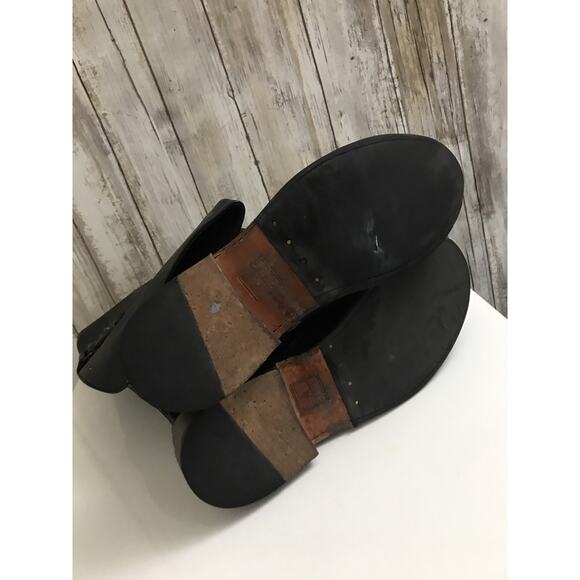 FRYE Shirley OTK Over The Knee Boots Riding Boots Black Leather Tall Pullover 6 - Picture 10 of 12